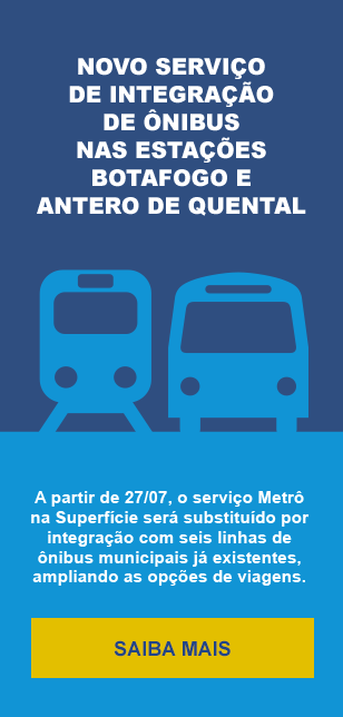 Nova integração Ônibus-Metrô