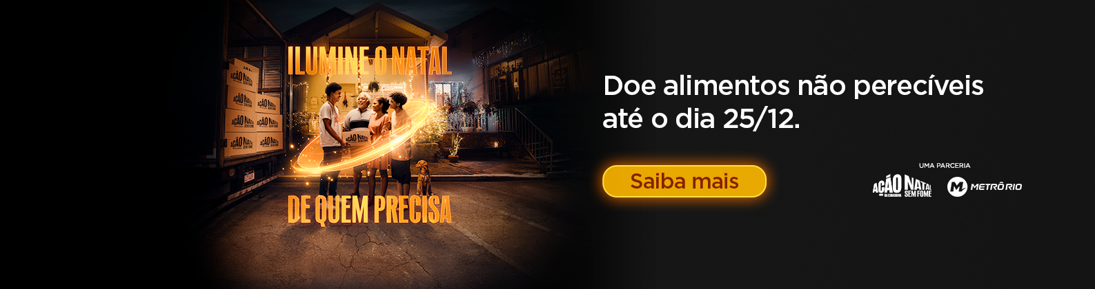 Doe alimentos não perecíveis até o dia 25/12.
